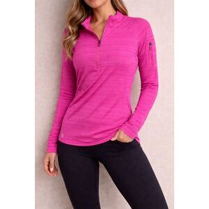 Athleta Pacifica Quarter Zip UPF 50+ Pink Long Sleeve Running Hiking Top XXS